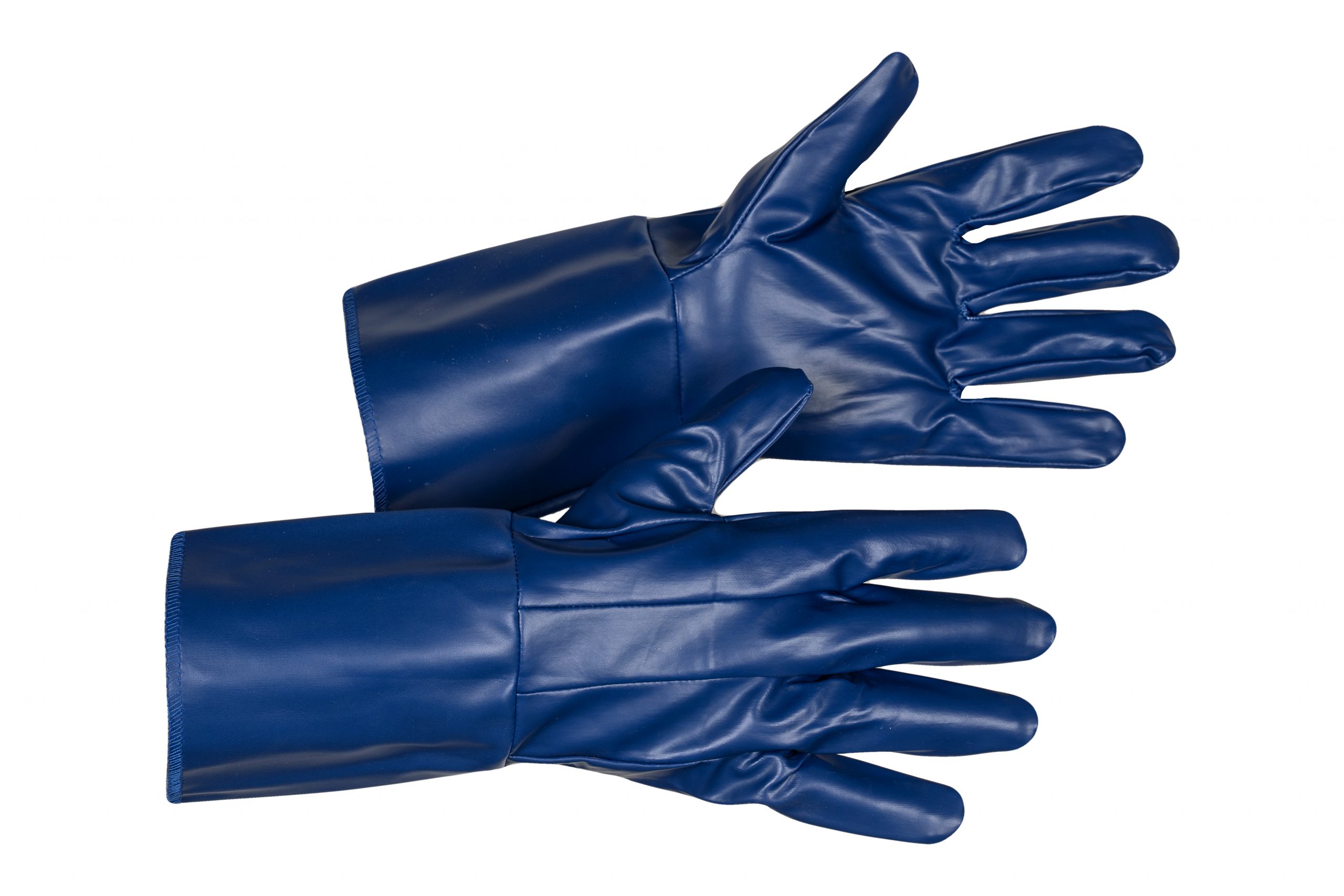 Blue Vinyl Laminate Glove with Gauntlet Cuff - Windsor Textiles Limited